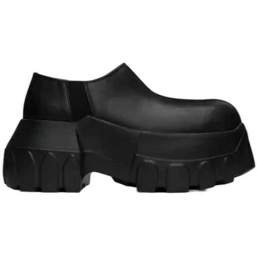 Rick Owens Black Porterville Mega Tractor Loafers