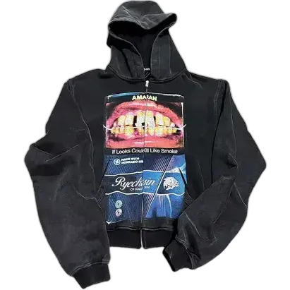 RYE CHASIN Smoking Kills Zip-Up Hoodie
