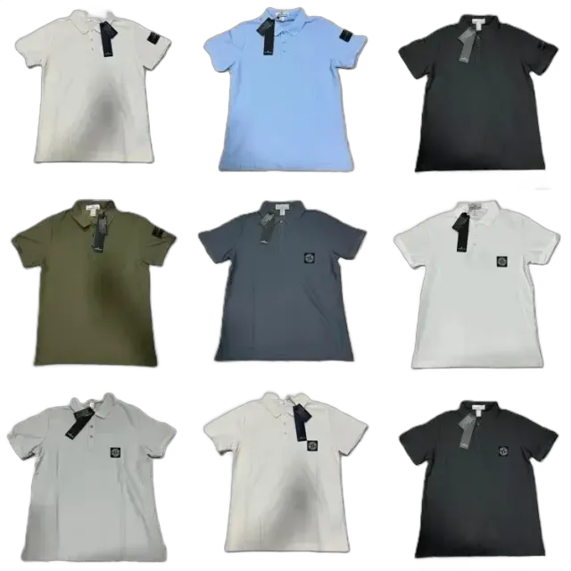Stone Island Badge Polo Shirts