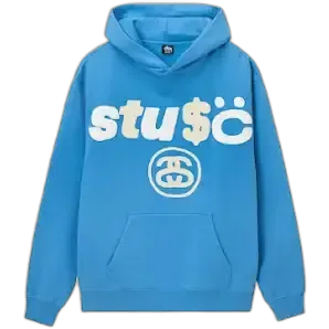 Stussy x CPFM 8 Ball Pigment Dyed Hoodie Blue