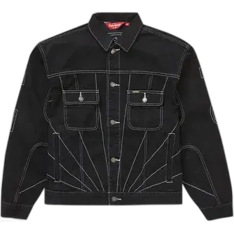 Supreme Radial Embroidered Denim Trucker Jacket