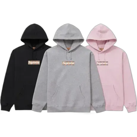 Supreme x Burberry Box Logo Hoodies
