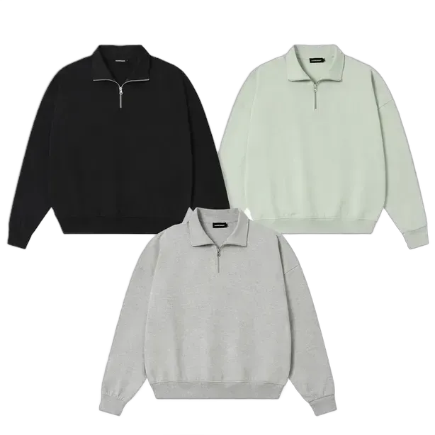 Union Kingdom Boxy Quarter-Zip Sweater (3 Variants)