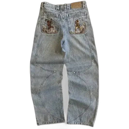 Vescartes Wild West Baggy Jeans