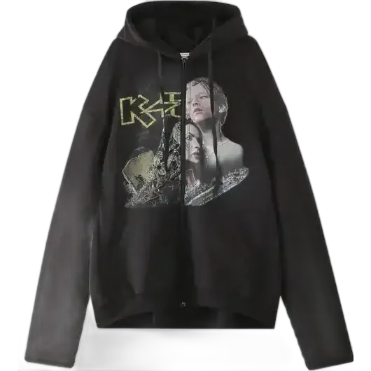 Vetements Split Titanic/Kiss Zip-Up Hoodie