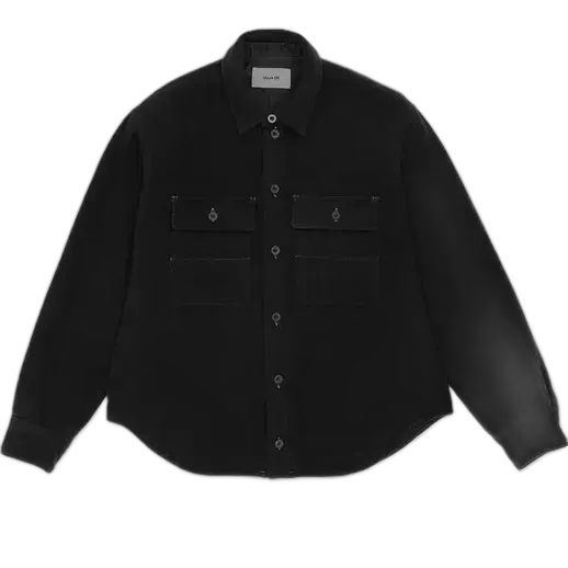 Vuja De Kimono-Dyed Wool Overshirt Jacket
