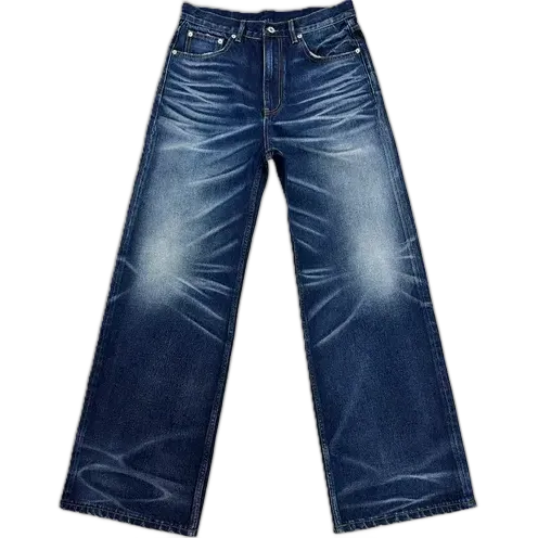 WANNA LAB Dark Blue Washed Jeans