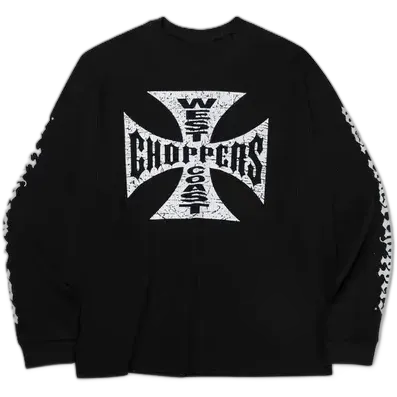 West Coast Choppers Black Waffle Long Sleeve Tee