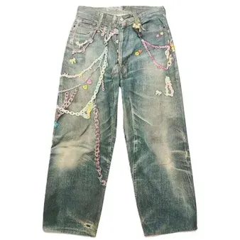Acne Studios Candy Keychain Print Wide Leg Jeans — product photo