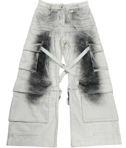 Acne Studios White Grey Cargo Pants — product photo