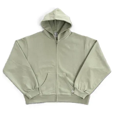 Akimbo Light Green Zip-Up Hoodie — product photo