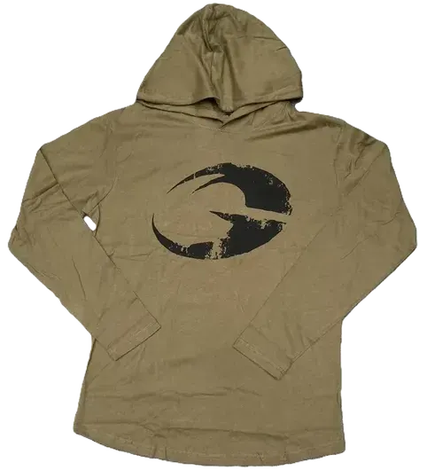 Army Green GASP Titan Long Sleeve Hoodie — product photo