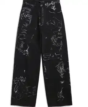 Balenciaga Baggy Black Grafitti Jeans — product photo