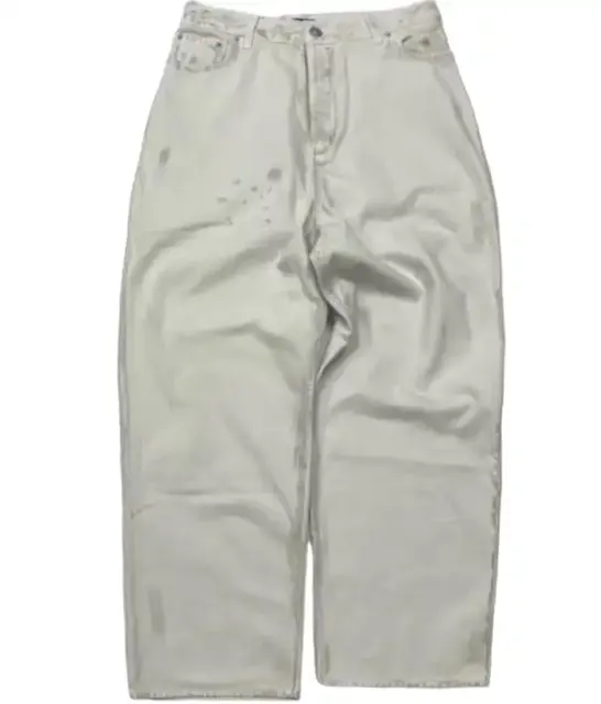 Balenciaga Baggy White Distressed Jeans — product photo