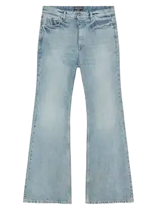 Balenciaga Blue Lost Tape Flared Denim Jeans