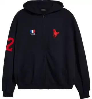 Balenciaga Blue Polo Zip-Up Hoodie — product photo