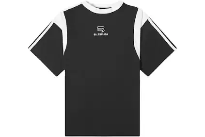 Balenciaga Boxy Side Striped Sporty B Logo Tee — product photo
