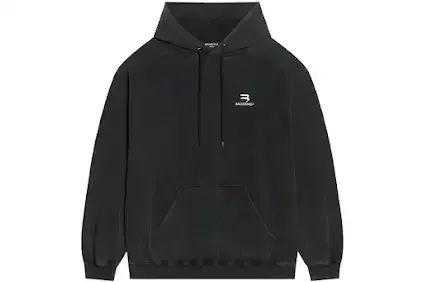 Balenciaga Grey Washed Sporty Hoodie — product photo