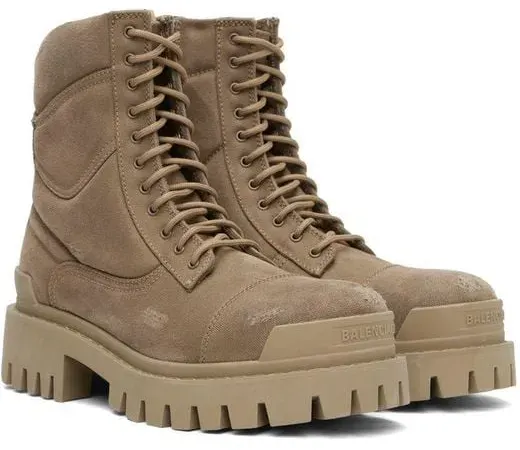 Balenciaga Khaki Strike Boots — product photo