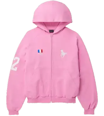 Balenciaga Pink Polo Zip-Up Hoodie — product photo