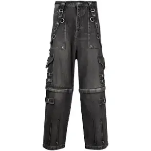 Balenciaga Raver Baggy Pants Washed Black — product photo