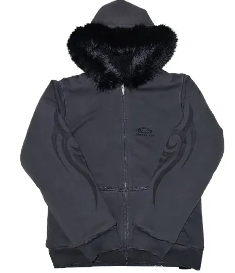 Balenciaga Tribal Fur Zip-Up Hoodie — product photo