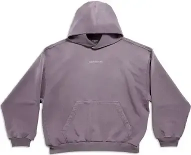 Balenciaga Washed Embroidered Hoodie Purple — product photo