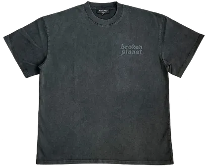 Broken Planet Market Basic Washed Black Tee — product photo