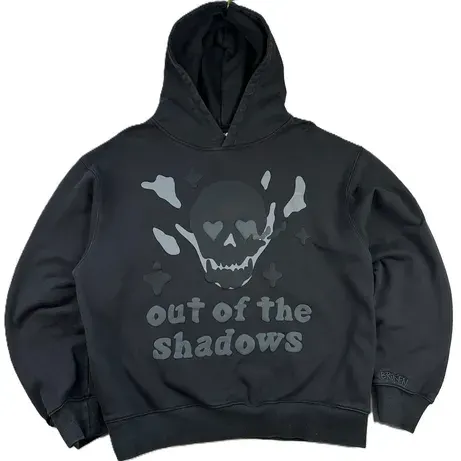 Broken Planet Market Out of the Shadows Hoodie Soot Black — product photo