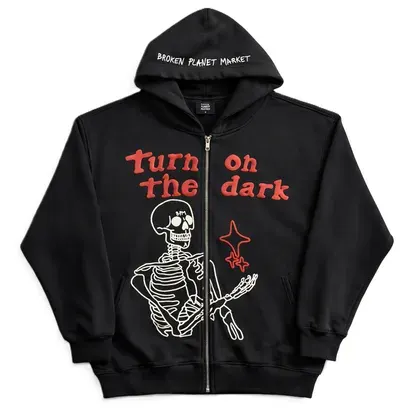 Broken Planet Skeleton Zip Up Hoodie — product photo