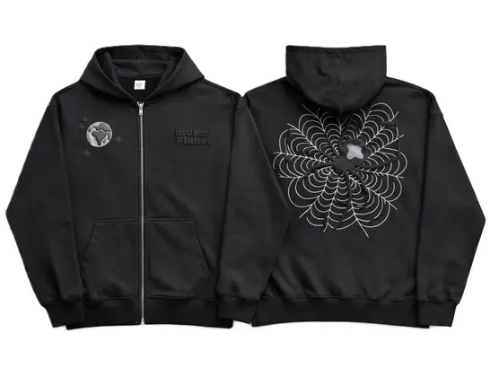 Broken Planet Spider Zip Up Hoodie — product photo