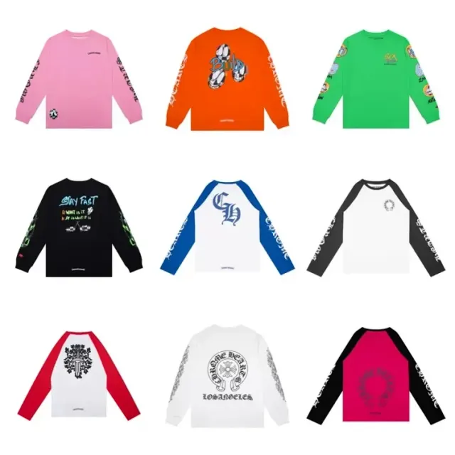 Bunch of Long Sleeve Chrome Hearts Tees — product photo