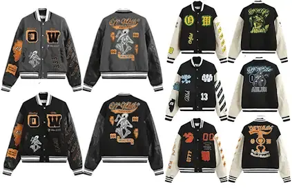 Bunch of Off-White Varsity Jackets — product photo