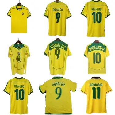 Bunch of Retro Brazil Football Jerseys (53 Variants) — product photo