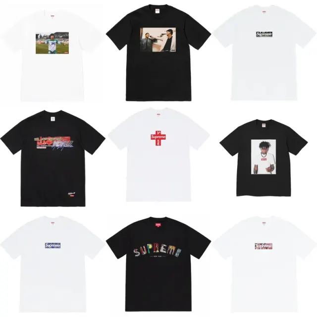 Bunch of Supreme Tees (87 Variants) — product photo