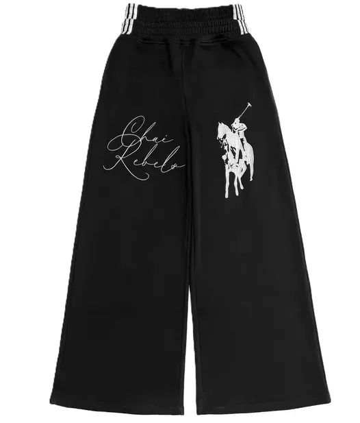 Chai Rebels Black Baggy Sweatpants — product photo