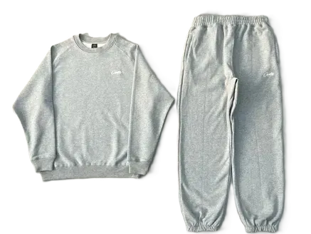 Corteiz Grey Zip-Up Sweater & Sweatpants — product photo