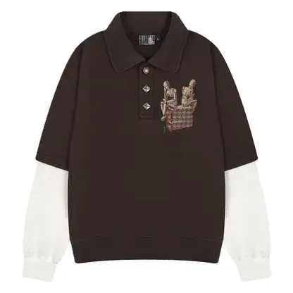 Derschutze Gallery Layered Long Sleeve Polo — product photo