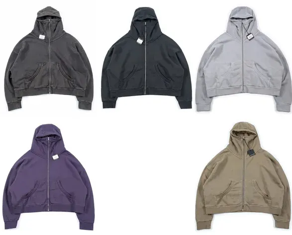 Entire Studios Heavy Washed Zip-Up Hoodies (5 Variants) — product photo