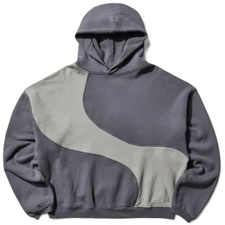 ERL Washed Grey Wave Hoodie — product photo