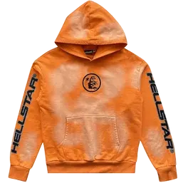 Hellstar Fire Orange Dye Hoodie — product photo