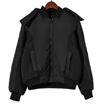 Hyein Seo Hooded Bomber Jacket Black — product photo