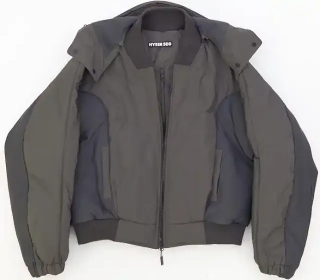 Hyein Seo Hooded Bomber Jacket Grey — product photo