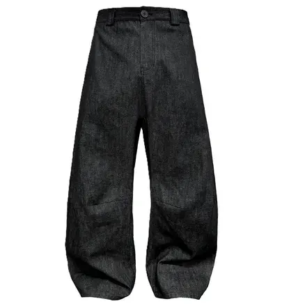 JCAESAR Baggy Pleated Low Rise Denim Jeans — product photo