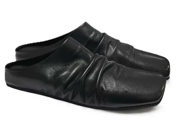 JCAESAR Leather Slip Ons — product photo