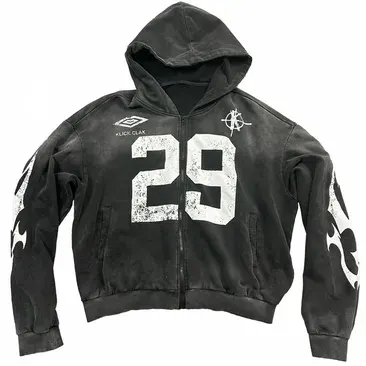 KLICK CLAK Black Zip-Up Hoodie — product photo