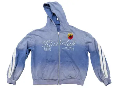 KLICK CLAK Blue Zip-Up Hoodie — product photo