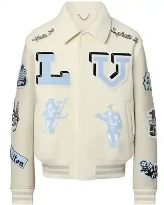 Louis Vuitton White Varsity Jacket — product photo