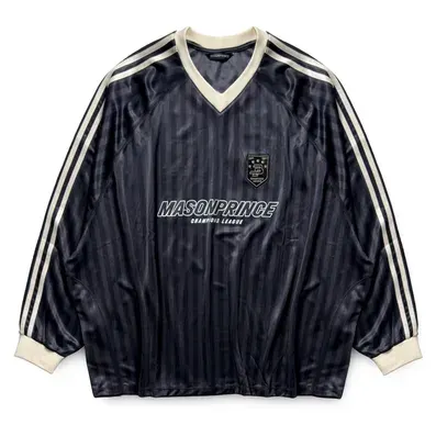 MASONPRINCE Long Sleeve Black Football Jersey — product photo