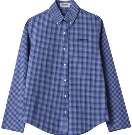 Miu Miu Checked Button Up Shirt — product photo